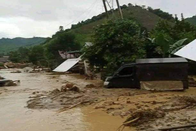 Banjir Parigi Moutong, Sulteng, Minggu (23/6/2024).  Foto: Dok. BNPB