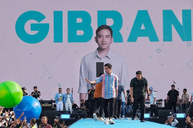 Foto Gibran dalam kampanye di GBK bersama ribuan pendukungnya (sumber https://www.instagram.com/gibran_rakabuming)