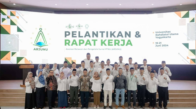 Lembaga Pendidikan Tinggi Nahdlatul Ulama (LPTNU) Pengurus Besar Nahdlatul Ulama (PBNU) melantik pengurus baru Asosiasi Relawan dan Pengelola Jurnal Nahdlatul Ulama (Arjunu)