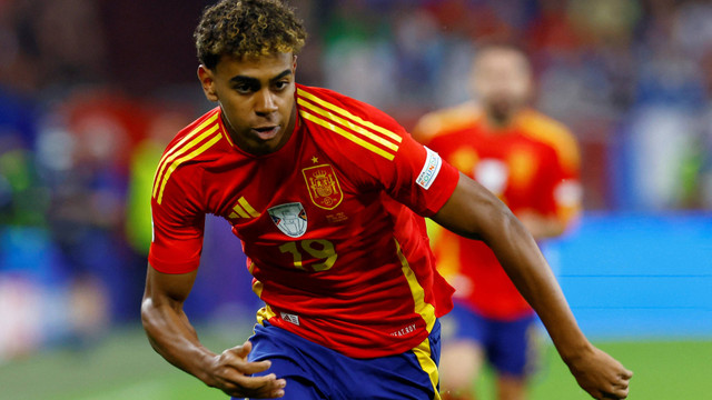 Pemain Timnas Spanyol di Piala Eropa 2024, Lamine Yamal. Foto: REUTERS/Piroschka Van De Wouw