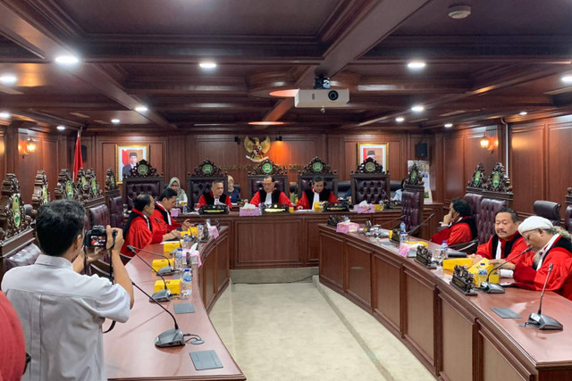 Suasana sidang Mahkamah Kehormatan Dewan (MKD) dengan Teradu Ketua MPR, Bambang Soesatyo (Bamsoet), Senin (24/6/2024).  Foto: Luthfi Humam/kumparan