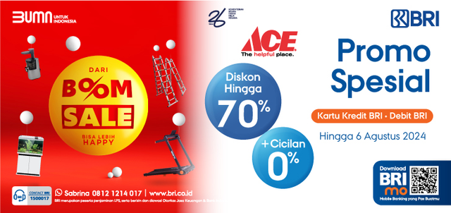 Promo Spesial BRI di ACE Hardware Boom Sale. Foto: dok. BRI