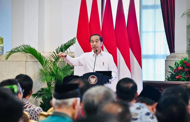 momen Jokowi memberikan pidato singkat (sumber https://www.instagram.com/jokowi)