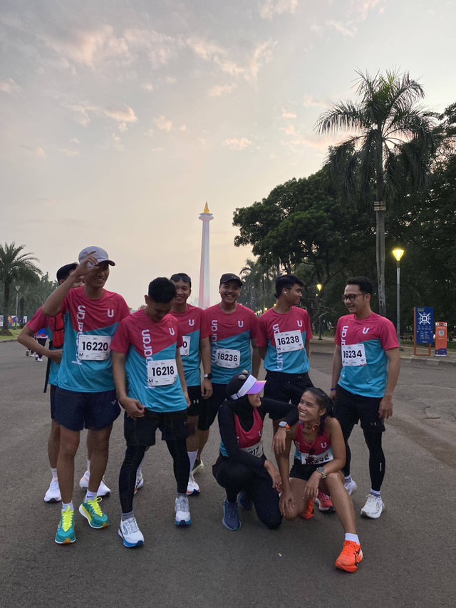 Member teman kumparan Running Club di acara BTN RUN 2024. Foto: kumparan