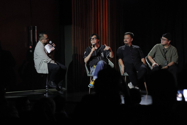 Vokalis GIGI Armand Maulana saat konferensi pers Jazz Gunung Bromo di Institut francais Indonesie (IFI), Jakarta, Selasa (25/6/2024). Foto: Dicky Adam Sidiq/kumparan