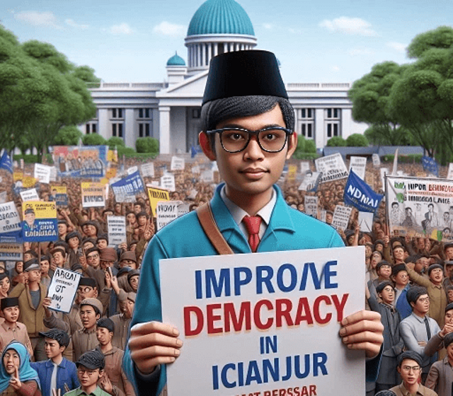 Ilustrasi mahasiswa sedang demonstrasi. Foto milik pribadi.