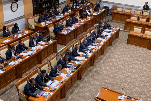 Suasana rapat kerja Komisi III DPR bersama BNPT, Kamis (27/6/2024). Foto: Luthfi Humam/kumparan