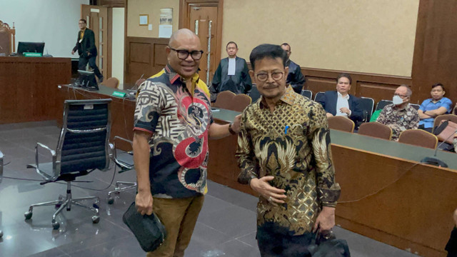 Eks Menteri Pertanian (Mentan) Syahrul Yasin Limpo (SYL) jelang sidang tuntutan di Pengadilan Tipikor, Jakarta Pusat, Jumat (28/6/2023). Foto: Fadhil Pramudya/kumparan