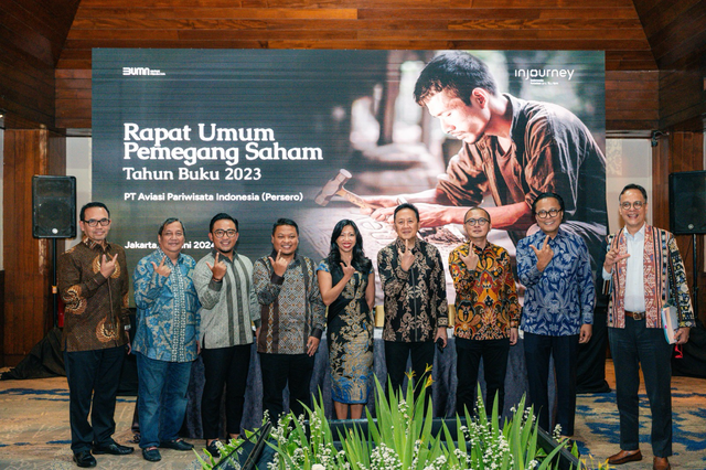 Rapat Umum Pemegang Saham Tahun Buku 2023 PT Aviasi Pariwisata Indonesia di Jakarta. Foto: Dok. InJourney