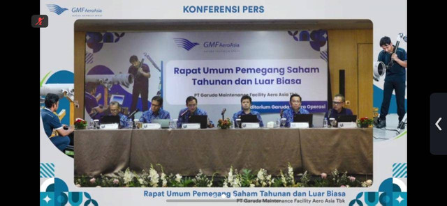 Public Expose Rapat Umum Pemegang Saham Tahunan (RUPST) 2023 GMF Aero Asia (GMFI),Jumat (28/6/2024).  Foto: Dok. Istimewa