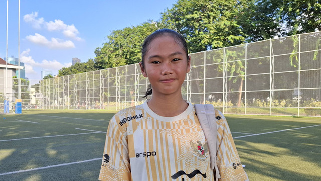 Kikka Ramadani usai seleksi bersama Timnas Wanita Indonesia senior. Foto: Tio Ridwan/kumparan