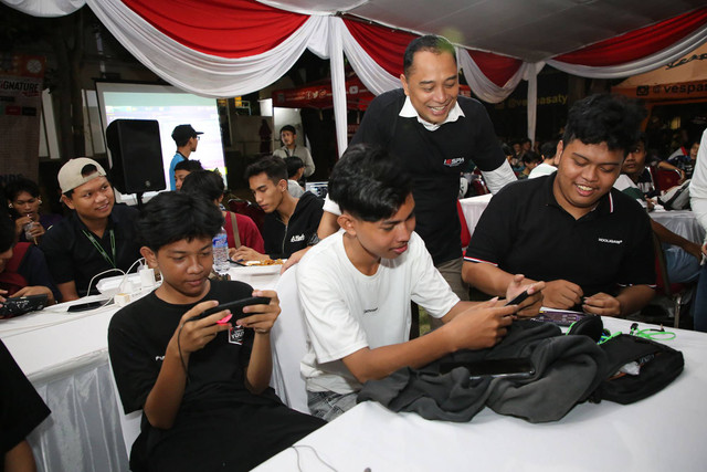 Wali kota Surabaya Eri Cahyadi saat menghadiri gelaran event olah raga untuk anak muda Pesta Pora beberapa waktu lalu. Foto: Diskominfo Surabaya