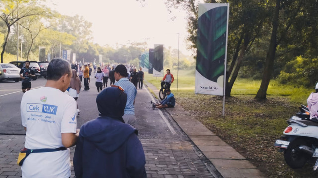 Suasana CFD di Southcity Minggu pagi. Foto milik pribadi