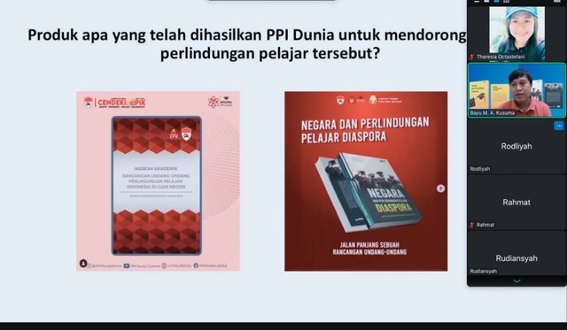 Komisi RUU Perlindungan Pelajar PPI Dunia menyelenggarakan acara bedah buku.