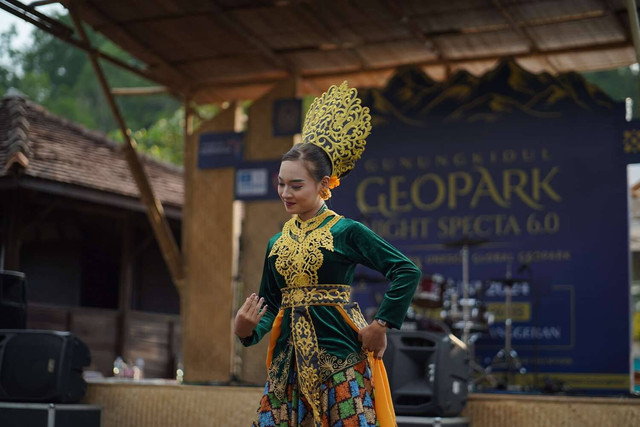 Gelaran Gunungkidul Geopark Night Specta 6.0 (GNS) di Amphitheater Nglanggeran. Gunungkidul, Yogyakarta. Foto: Dok. Istimewa