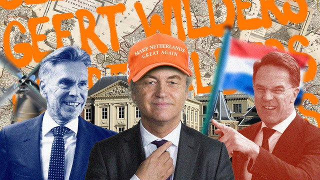 Ilustrasi Geert Wilders, Mark Rutte, dan Dick Schoof yang menjadi figur penting dalam politik Belanda kali ini. FOTO: Farhan Rizqullah