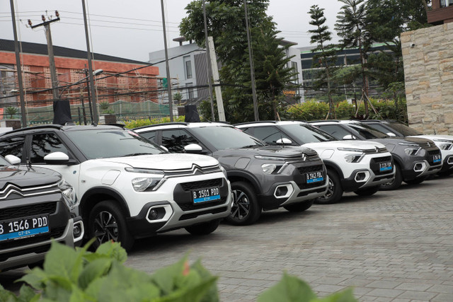 Test drive Citroen E-C3 di kawasan Puncak, Bogor, Selasa (2/7/2024). Foto: Citroen