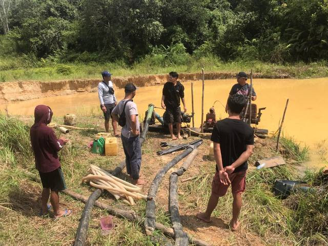 Operasi PETI Kapuas 2021 di Kecamatan Serawai, Kabupaten Sintang. Foto: Dok. Polres Sintang