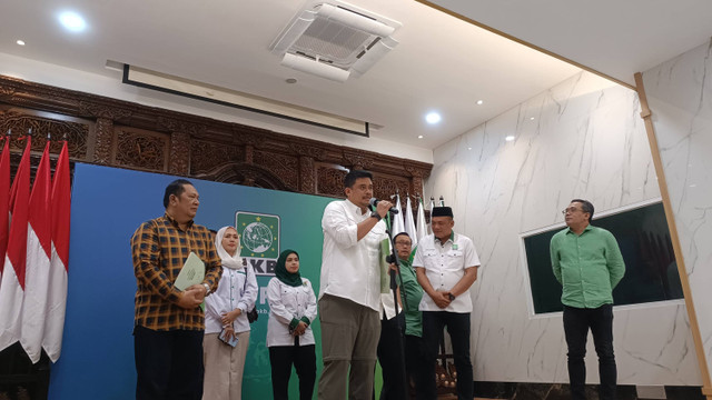 Bobby diusung oleh PKB untuk maju Pilgub Sumut 2024 di kantor DPP PKB, Kamis (4/7/2024). Foto: Thomas Bosco/kumparan