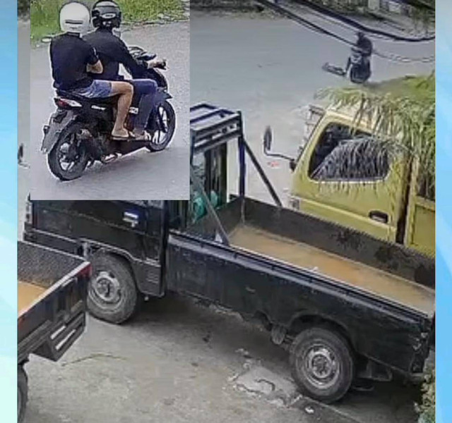 Rekaman CCTV saat aksi penculikan anjing. Terekam di CCTV aksi penculikan anjing di Pontianak, pelaku meracunnya terlebih dahulu sebelum dibawa menggunakan motor. Foto: Instagram @pontianak_infomedia