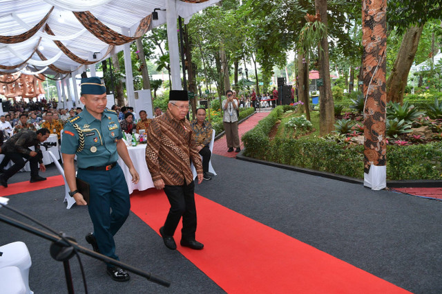 Wakil Presiden Ma'ruf Amin di Puncak Peringatan Hari Lingkungan Hidup 2024. Foto: BPMI Setwapres