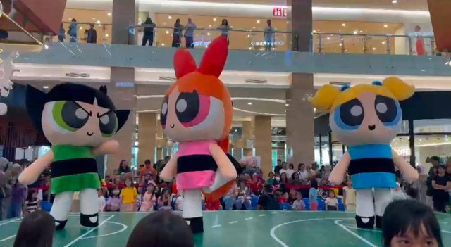 Kartun Power Puff Girls di Pakuwon Mall Jogja. Foto: Tugu Jogja