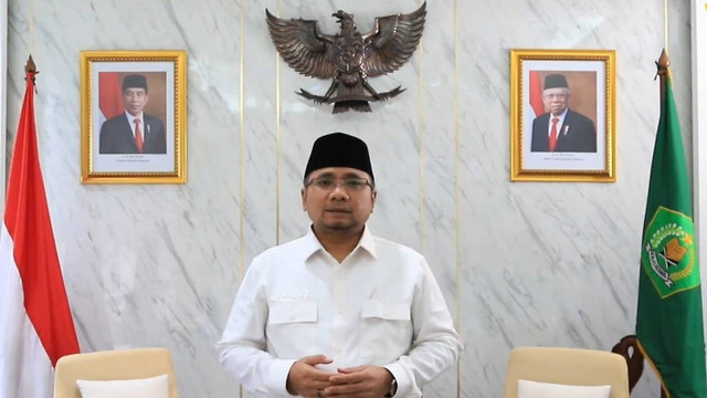 Menteri Agama (Menag) Yaqut Cholil Qoumas mengucapkan selamat tahun baru 1 Muharram 1446 H. Dok Kemenag