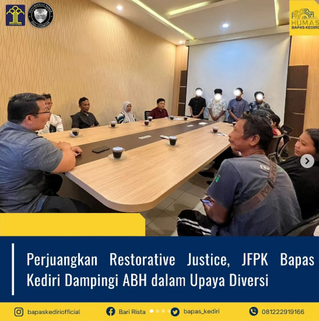 Perjuangkan Restorative Justice, JFPK Bapas Kediri Dampingi ABH dalam Upaya Diversi