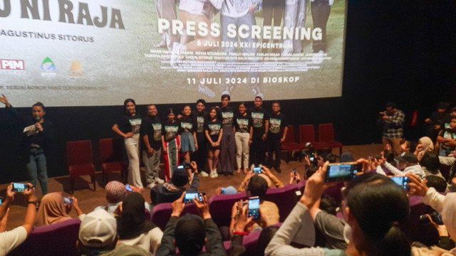 Acara press screening film Harta, Tahta, Boru Ni Raja di Epicentrum XXI, Senin (8/7/2024).  Foto: Vincentius Mario/kumparan