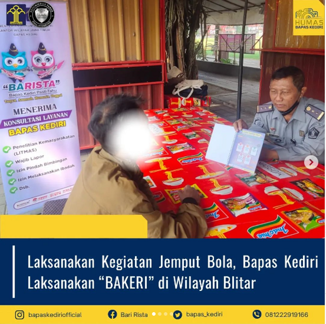 Laksanakan Kegiatan Jemput Bola, Bapas Kediri Laksanakan “BAKERI” di Wilayah Blitar