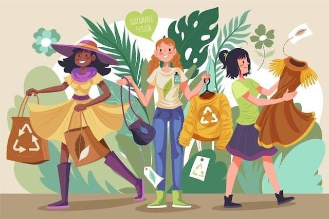 Tren penggunaan sustainable fashion di masa kini | Ilustrasi: Freepik