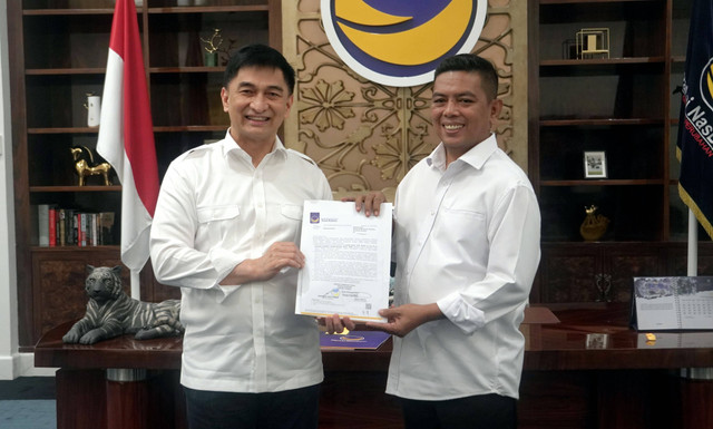 Partai NasDem memberikan rekomendasi untuk Andra Soni-Achmad Dimyati Natakusumah di Pilkada Banten, Foto: NasDem