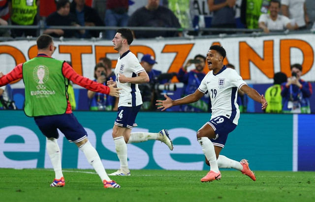 Pertandingan Semifinal Piala Eropa 2024 Belanda vs Inggris. Foto: Kai Pfaffenbach/REUTERS