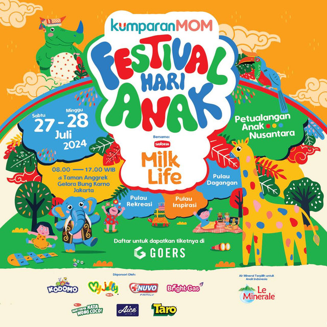 kumparanMOM Festival Hari Anak 2024 siap digelar 27-28 Juli di Taman Anggrek GBK. Foto: Kanya Nayawestri  kumparan