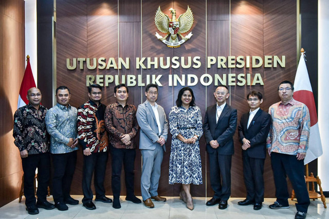 Kantor Utusan Khusus Presiden (UKP) Bidang Kerja Sama Pengentasan Kemiskinan dan Ketahanan Pangan menerima kunjungan Ministry of Agriculture, Forestry and Fisheries (MAFF) Jepang, Rabu (10/7/2024). Foto: Dok. Istimiewa