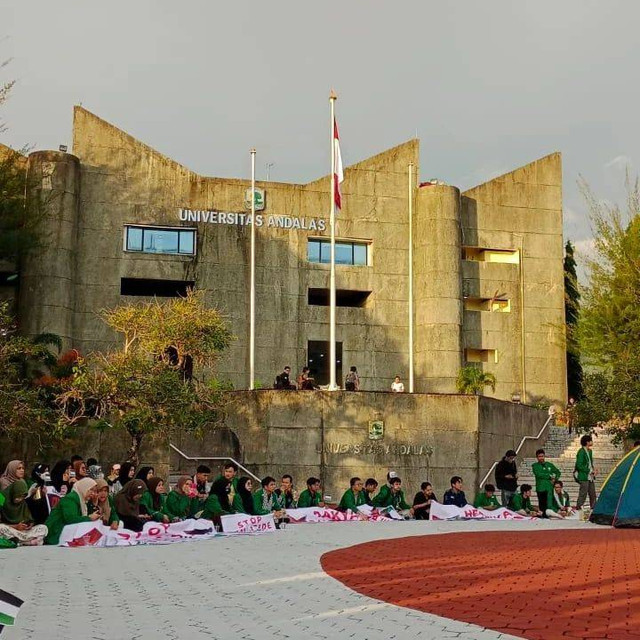 Aksi Bela Palestina Universitas Andalas (foto/dok)