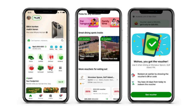 Tampalan layanan GoDineIn pada aplikasi Gojek. Foto: Dok. Gojek