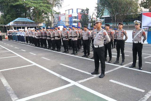 Apel siaga pelaksaan Operasi Patuh Musi di Palembang. (ist)