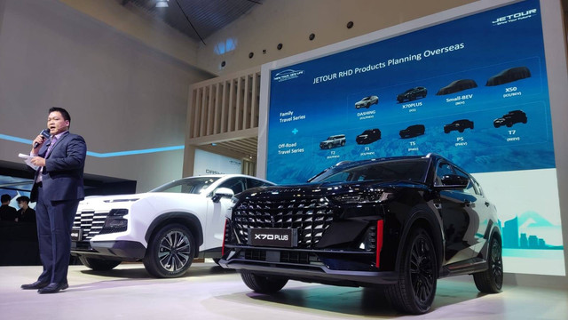 Jetour, pabrikan otomotif China masuk Indonesia di GIIAS 2024.  Foto:  Aditya Pratama/kumparan