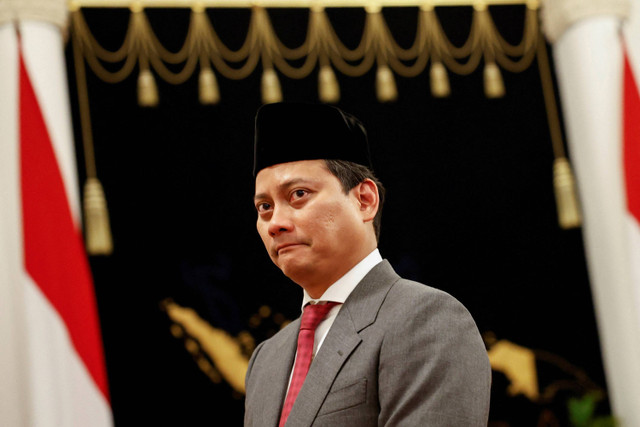 Wakil Menteri Keuangan II Thomas Djiwandono usai pelantikan di Istana Negara, Jakarta, Kamis (18/7/2024). Foto: Willy Kurniawan/REUTERS