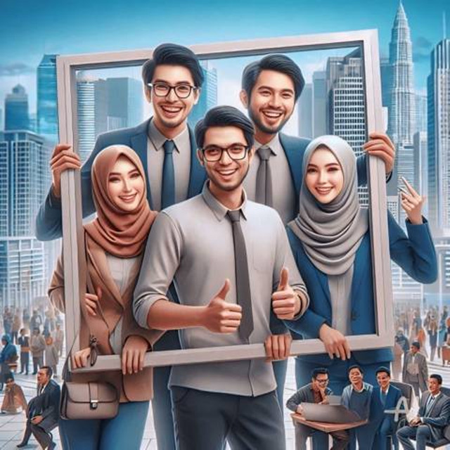 ilustrasi: Karyawan gembira dengan  Human Capital Competency Framework