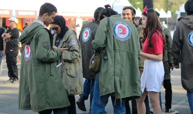 Komunitas Mods di Jogja, Rising Sun. Fesyen mereka ditandai dengan jaket parka dan skuter. Foto: Dok. Martinus Theo/Rising Sun