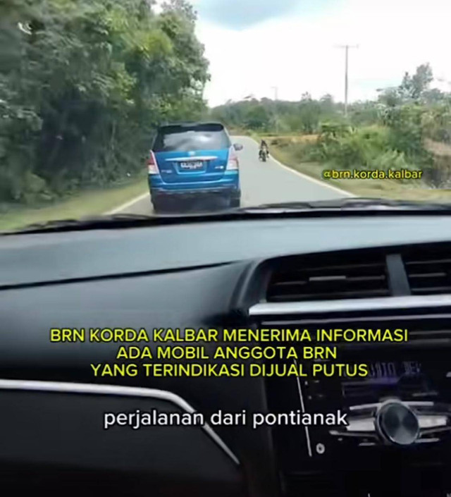 Video momen pemilik rental mobil di Pontianak mengamankan unit yang diduga akan digelapkan. Foto: Dok. Instagram @sanggau.city