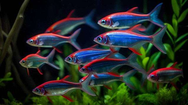 Ilustrasi ikan neon tetra. Sumber foto: Pixabay