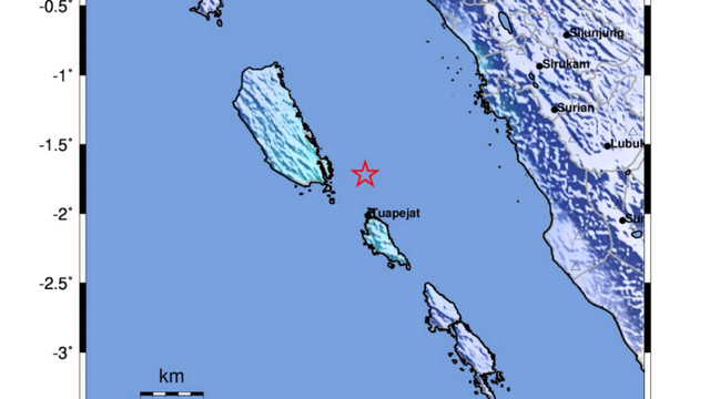 Gempa 5 Magnitudo Mentawai terjadi di zona megathrust Foto: BMKG