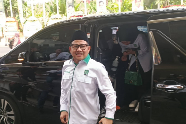 Ketua Umum PKB, Abdul Muhaimin Iskandar alias Cak Imin  menghadiri acara Musyawarah Kerja Nasional (Mukernas) ke 26 di Jakarta Convention Center (JCC) Senayan, Jakarta Pusat, Selasa (23/7/2024).  Foto: Zamachsyari/kumparan