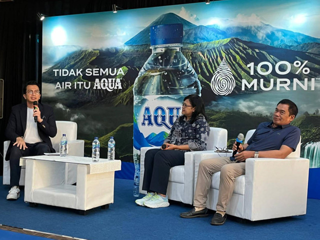 Talkshow bahaya konsumsi air minum yang tak murni di Pabrik AQUA Klaten, Jawa Tengah, Selasa (23/7/2024). Foto: DN Mustika Sari/kumparan