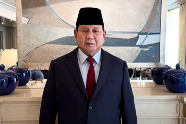 Prabowo Subianto memberi sambutan saat Hari Lahir PKB ke 26 di Jakarta Convention Center, Selasa (23/7/2024). Foto: Youtube/ DPP PKB