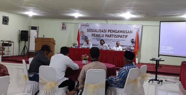 Bawaslu Mempawah menggelar sosialisasi pengawasan Pemilu partisipatif. Foto: M. Zain/Hi!Pontianak