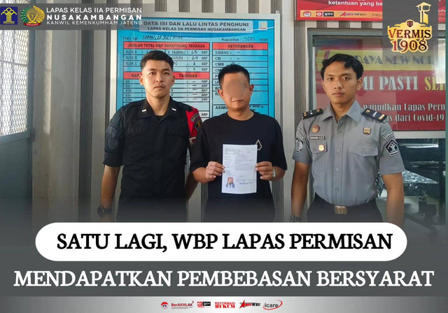 Satu Lagi, WBP Lapas Permisan Mendapatkan Pembebasan Bersyarat